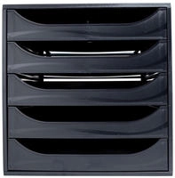 Exacompta ECOBOX Schubladenbox mit 5 Schubladen - Schwarz - 229014D