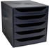 Exacompta Schubladenbox Ecobox 229014D A4+ 5Schübe offen sw/sw
