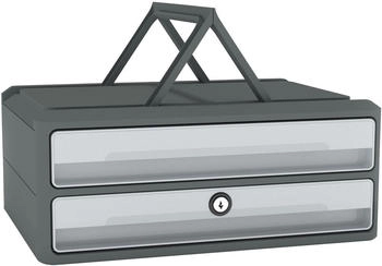 CEP cep Schubladenbox »MoovUp« mit Schloss 2 Fächer A4 quer weiß 32.8x4x24.5 cm