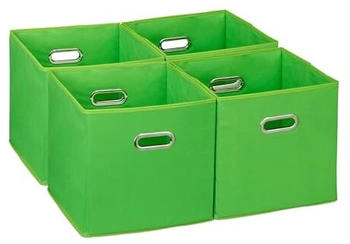 Relaxdays Aufbewahrungsbox im 4er Set Grün ilber