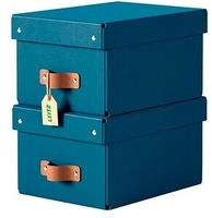 Esselte Leitz Arrchivbox Puro klein mit Klappdeckel 2 Stueck Nachtblau (61470068)
