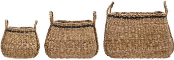 House Doctor 3er-Set Körbe HDLAINE one size HELLBRAUN