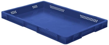 Lakape Transport-Stapelkasten 600x400x50 mm blau geschlossen ohne Griffloch