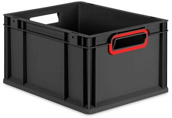 Proregal Eurobox Nextgen Color HxBxT 22x30x40cm 20 Liter Griffe Rot Offen Schwarz Eurobeh&auml;lter Transportbox Transportbeh&auml;lter