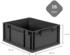 Proregal SuperSparSet 10x Eurobox Nextgen Grip Mit Scharnierdeckel Und Schwarzen Verschlüssen HxBxT 17x30x40cm 16 Liter Schwarz Griffe Geschlossen