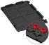 Proregal SuperSparSet 5x Eurobox Nextgen Grip Mit Scharnierdeckel Und Roten Verschlüssen HxBxT 12x30x40cm 11 Liter Schwarz Griffe Offen