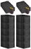 Proregal SuperSparSet 10x Eurobox Nextgen Grip Mit Scharnierdeckel Und Gelben Verschlüssen HxBxT 32x40x60cm 65 Liter Schwarz Griffe Geschlossen