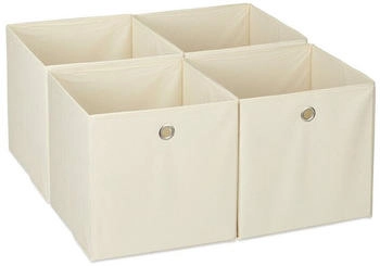 Relaxdays Aufbewahrungsbox im 4er Set Beige ilber