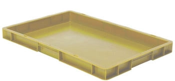 Lakape Transport-Stapelkasten 600x400x50 mm gelb geschlossen ohne Griffloch