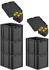 Proregal SparSet 5x Eurobox Nextgen Grip Mit Auflagedeckel Und Gelben Verschlüssen HxBxT 32x30x40cm 30 Liter Schwarz Griffe Geschlossen