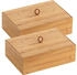 Wenko 2er-Pack Bambus Box »Terra L« mit Deckel braun