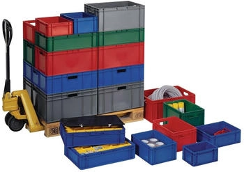 Lakape LA-KA-PE Transportstapelbehälter L800xB600xH320mm TK800/320-0 GRAU