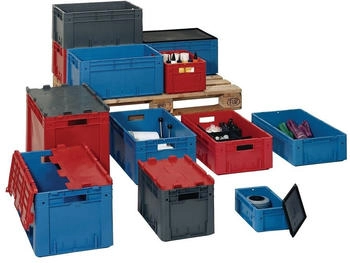 Lakape LA-KA-PE Transportstapelbehälter L600xB400xH420mm VTK 600/420-0 GRAU