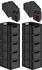 Proregal SuperSparSet 10x Eurobox Nextgen Grip Mit Scharnierdeckel Und Schwarzen Verschlüssen HxBxT 22x30x40cm 20 Liter Schwarz Griffe Offen