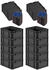 Proregal SuperSparSet 10x Eurobox Nextgen Grip Mit Auflagedeckel Und Blauen Verschlüssen HxBxT 17x30x40cm 16 Liter Schwarz Griffe Geschlossen