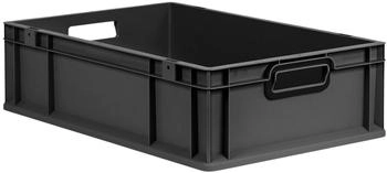 Proregal Eurobox Nextgen Color HxBxT 17x40x60cm 34 Liter Griffe Schwarz Offen Schwarz Eurobehälter Transportbox Transportbehälter