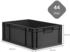Proregal SuperSparSet 4x Eurobox Nextgen Grip Mit Scharnierdeckel Und Blauen Verschlüssen HxBxT 22x40x60cm 44 Liter Schwarz Griffe Geschlossen