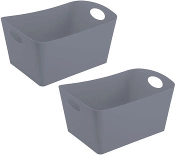 Koziol Aufbewahrungsbox BOXXX M 2er-Set solid grey