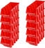 Proregal SuperSparSet 10x Sichtlagerbox 4 HxBxT 15,5 x 20,4 x 34 cm Polypropylen Rot