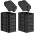 Proregal SuperSparSet 10x Eurobox Nextgen Grip Mit Scharnierdeckel Und Schwarzen Verschlüssen HxBxT 17x40x60cm 34 Liter Schwarz Griffe Geschlossen