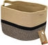 HMF Aufbewahrungskorb Griffen Korb Baumwolle 36 x 30 x 25 cm Schwarz-Honig