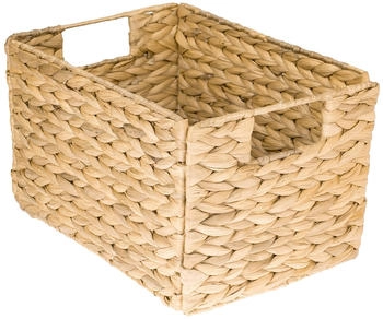 HMF 37242 Aufbewahrungskorb Faltbarer Korb Geflochten Wasserhyazinthe Seegras Größe M 32 x 23 x 20 cm