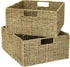 HMF Aufbewahrungskorb Korb Geflochten Seegras Kallax Halbes Fach 30 x 34 x 15 cm