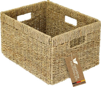 HMF Aufbewahrungskorb Korb Geflochten Seegras Billy 35 x 25 x 20 cm