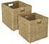 HMF Aufbewahrungskorb Korb Geflochten Seegras Kallax 32 x 34 x 32 cm 2er Set