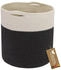 HMF Aufbewahrungskorb Versteckten Griffen Runder Korb Kallax 31 x 31 cm Weiß-Grau
