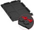 Proregal SuperSparSet 5x Eurobox Nextgen Grip Mit Scharnierdeckel Und Roten Verschlüssen HxBxT 17x30x40cm 16 Liter Schwarz Griffe Offen