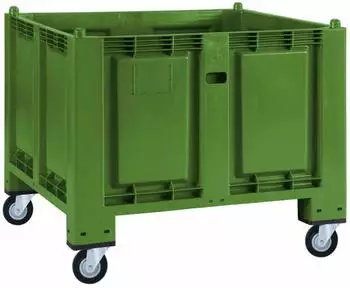 Jungheinrich Großbehälter aus Polypropylen 550 Liter mit Rollen grün
