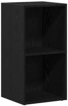 vidaXL LP-Aufbewahrungsbox Schwarz Eichen-Optik 71x34x36cm