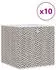 vidaXL Faltboxen 10 Stk. Braun 32x32x32 cm Vlies