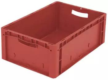 BITO Euronorm-Stapelbehälter rot Inhalt 41 l HxLxB 220x600x400mm 41l PP rot Wände geschlossen Boden geschlossen