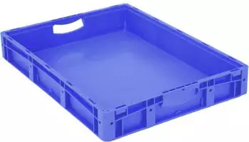 BITO Großvolumiger Euronorm-Stapelbehälter blau Inhalt 43 l HxLxB 120x800x600mm 43l PP blau Wände geschlossen Boden geschlossen