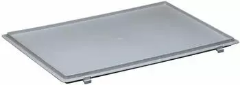 Lockweiler Scharnierdeckel PP L600xB400mm grau f.Transportstapelkasten