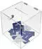 HMF 46917 Acryl Spendenbox Schloss 25 x 25 x 25 cm DIN A5 Transparent