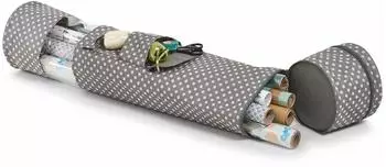 Zeller Zeller Geschenkpapier-Organizer TRAY H 85 cm Grau Wei&szlig; Polyester