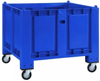 Jungheinrich Großbehälter aus Polypropylen 550 Liter mit Rollen blau