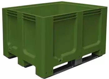 Jungheinrich Großbehälter aus Polyethylen 610 Liter mit Kufen grün