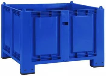 Jungheinrich Großbehälter aus Polypropylen 550 Liter mit Füßen blau