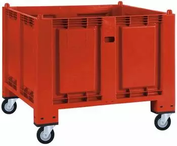 Jungheinrich Großbehälter aus Polypropylen 550 Liter mit Rollen rot