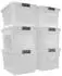 Proregal Aufbewahrungsbox Mit Deckel 30L 6er Set Klein Transparent Stapelbar Kunststoffbox Verschlussclips Stapelbox Aufbewahrungsbehälter Büro