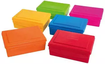 Betzold Stapelbare 1,4 l Aufbewahrungsbox Set mit 6 Farben
