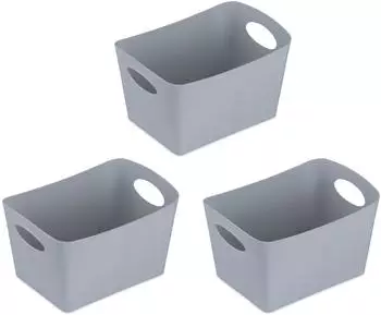 Koziol Aufbewahrungsbox BOXXX S 3er-Set granit
