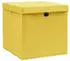 vidaXL Aufbewahrungsboxen mit Deckeln 10 Stk. 28x28x28 cm Gelb