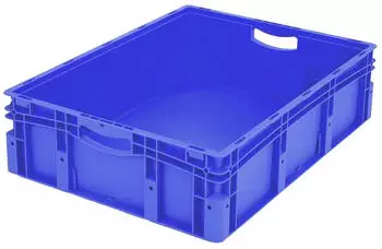BITO Großvolumiger Euronorm-Stapelbehälter blau Inhalt 86 l HxLxB 220x800x600mm 86l PP Wände geschlossen Boden