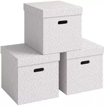 VON LEITZ by Leitz Aufbewahrungsbox &raquo;Cube 6143&laquo; 3 St&uuml;ck 29 L wei&szlig; 32x31.5x36.5 cm