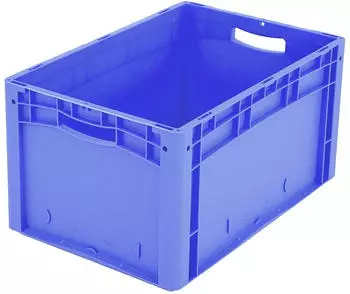 BITO Euronorm-Stapelbehälter blau Inhalt 62 l HxLxB 320x600x400mm 62l PP Wände geschlossen Boden